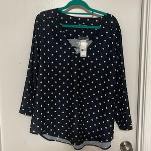 NY&C Brand new with Tags polka dot top